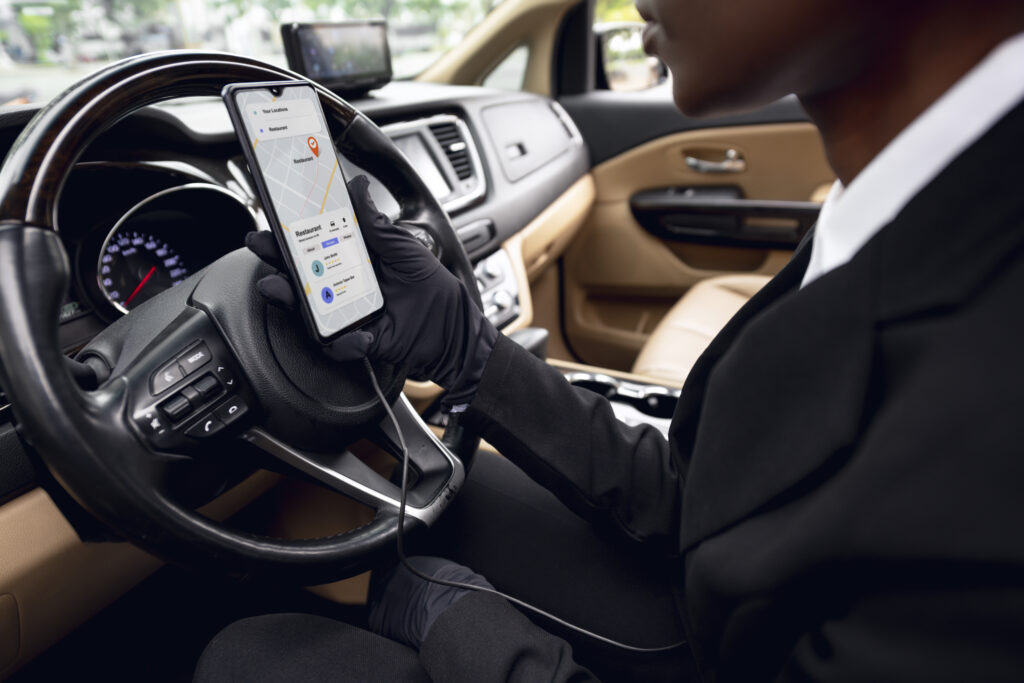 Accueil taxi driver waiting her client